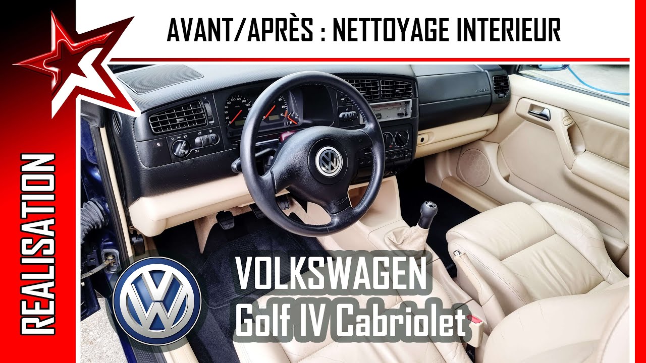 AVANT/APRÈS : Nettoyage intérieur de cette Golf IV en cours de rénovation