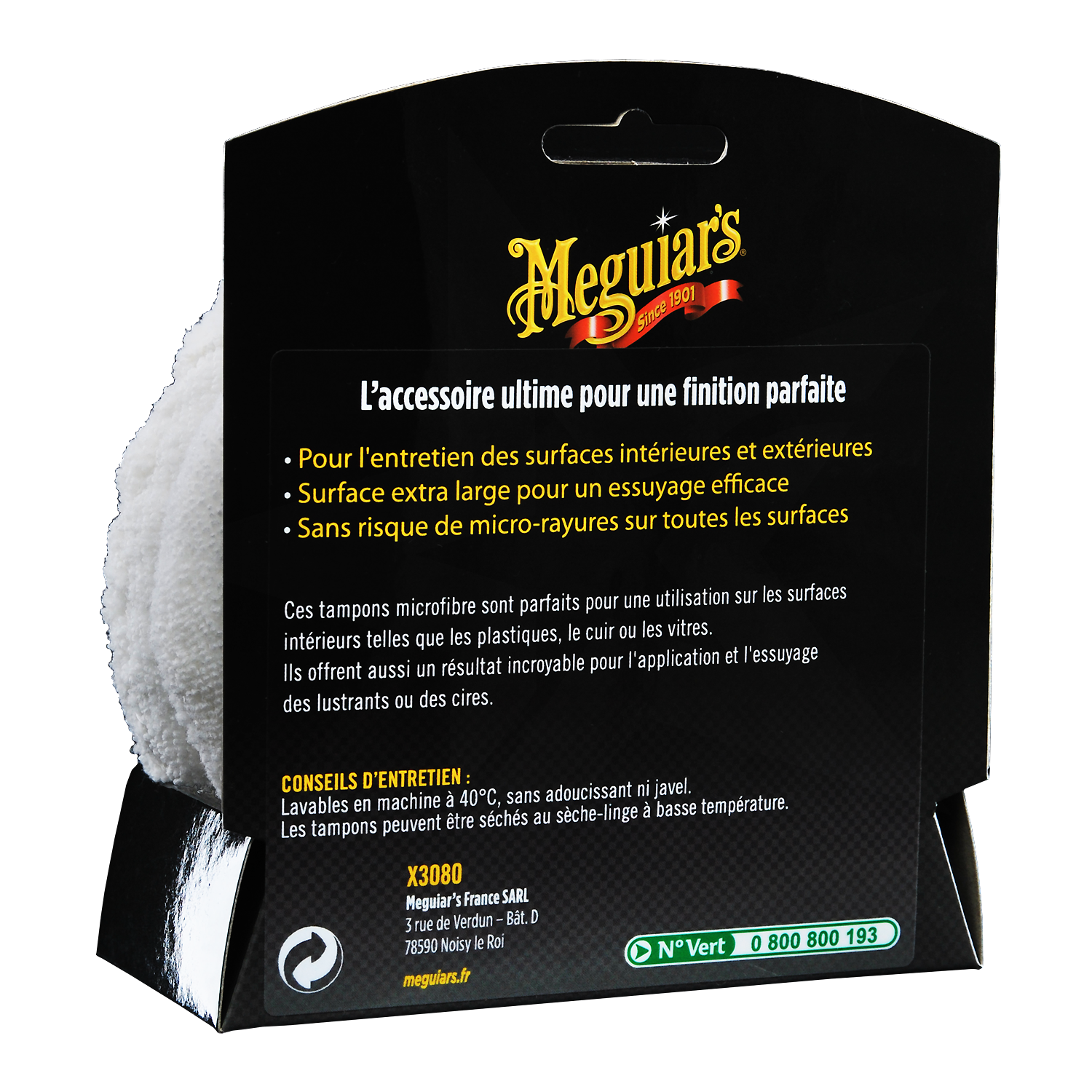 Tampons Applicateurs Microfibre x2 (∅ : 125 mm)