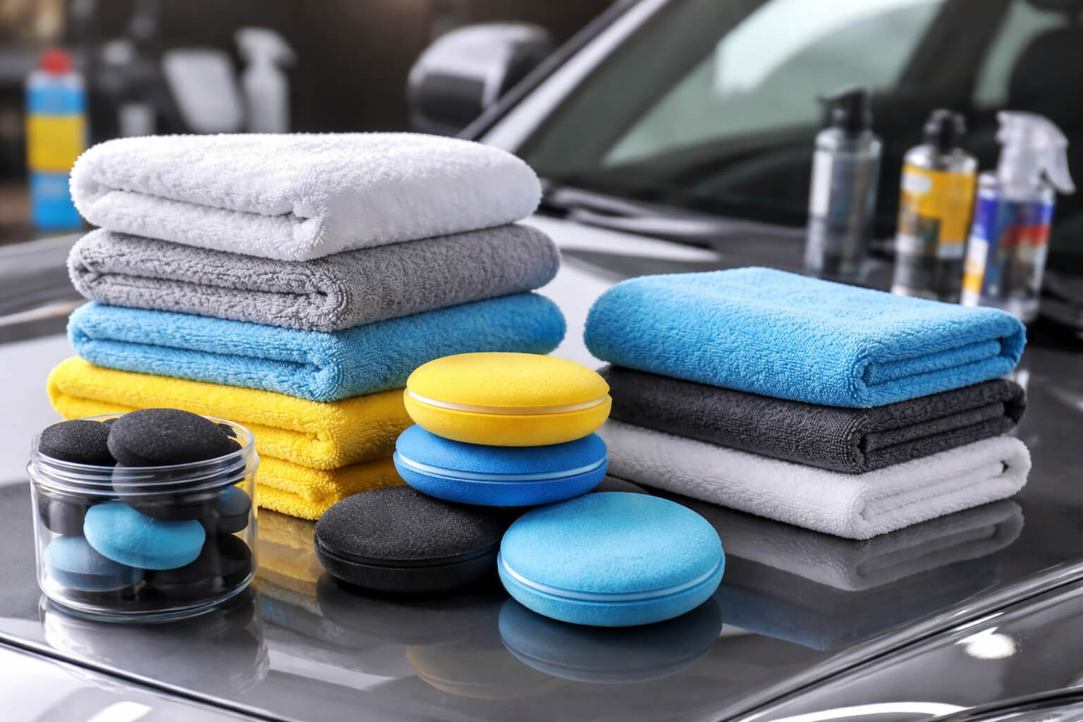 Microfibres et tampons applicateurs