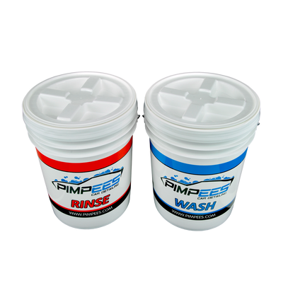 Set de 2 seaux de lavage + 2 grilles anti-remous (Grid guard)